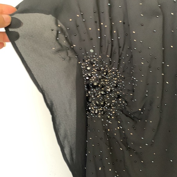 Lane Bryant sheer blouse with sequins on side - Picture 4 of 9